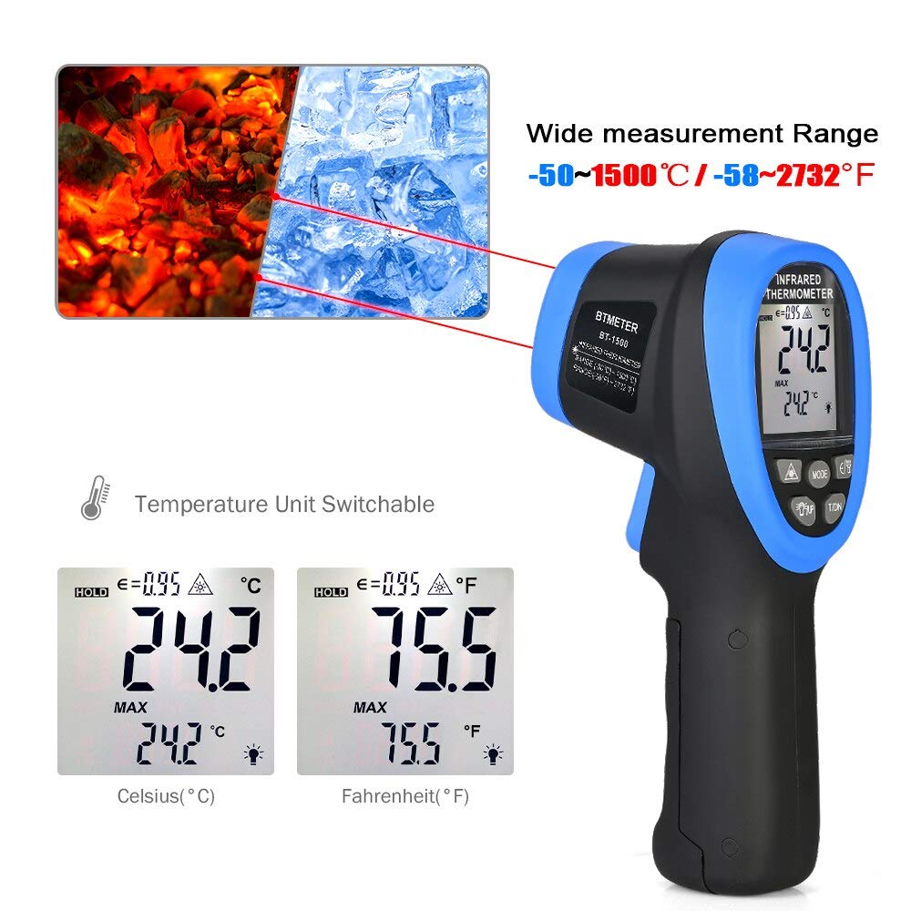 Industrial Laser Temperature Gun - -50 ℃ bis 1500 ℃ Laser