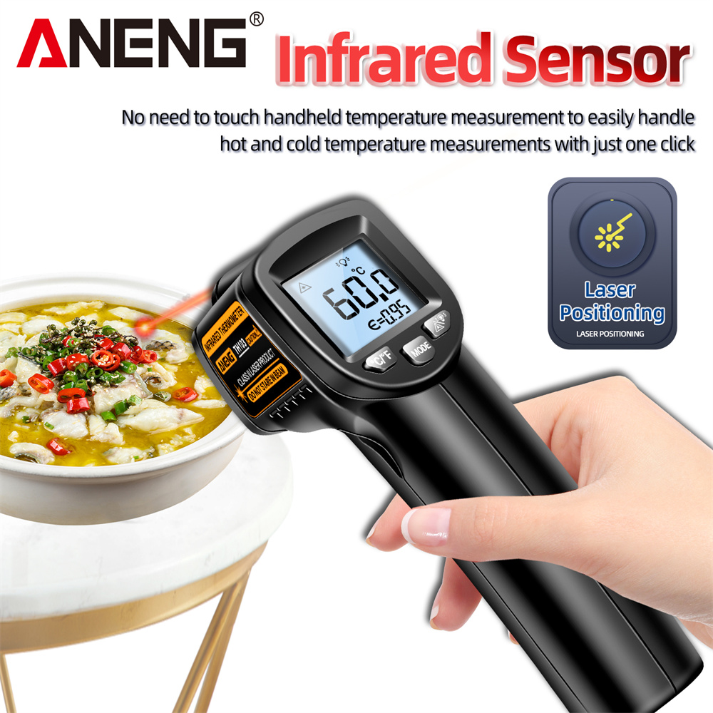 Industrial Laser Temperature Gun - Infrarot-Laser-Thermometer, industrielle Temperaturpistole, ANENG TH103, digitaler