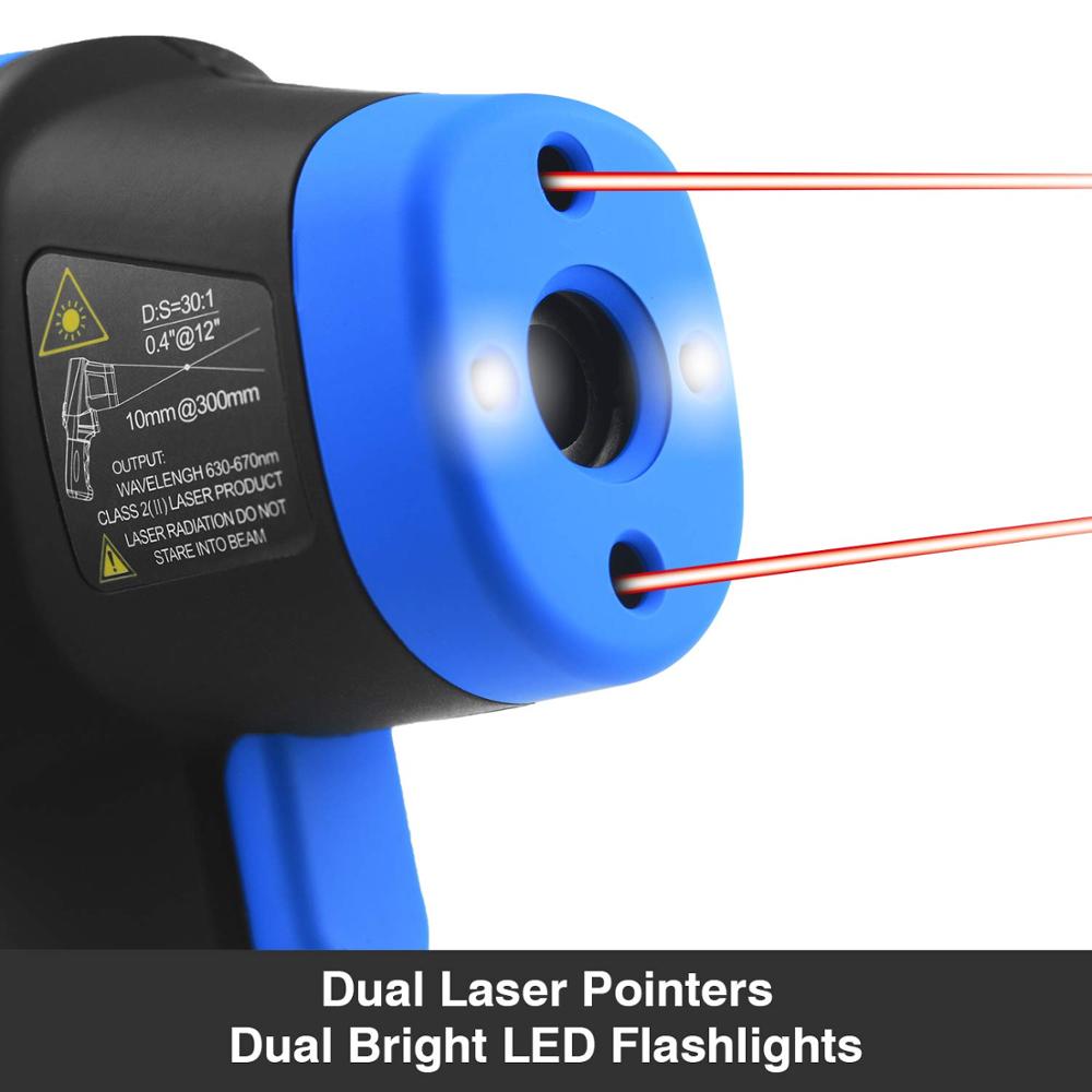 -50 ℃ bis 1500 ℃ Laser thermom – Industrial Laser Temperature Gun Bewertung und Preis