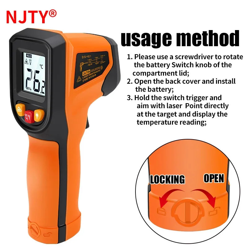 T400 T600 Digitales Infrarot-T – Industrial Laser Temperature Gun Bewertung und Preis